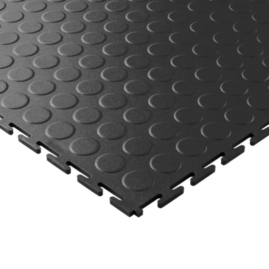 E500/7/AF 7mm anti-fatigue floor tile in black